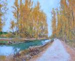 El Canal de Castilla, oleo sobre lienzo