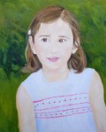 Retrato al óleo de una niña