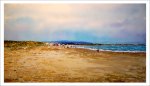 Acuarela de una playa de Huelva